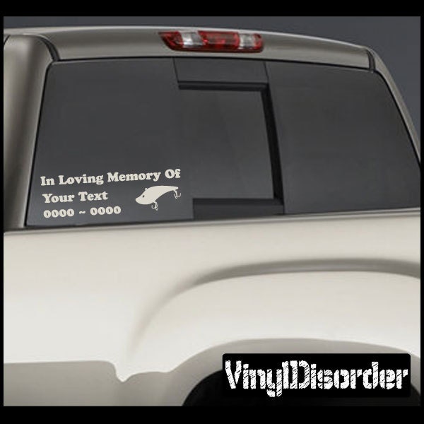 Fishing 01 in Loving Memory Custom Car Or Wall Vinyl Decal Stickers - Ilmfishing01Et - image 1