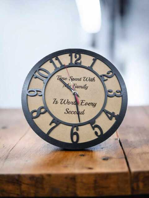 Personalised Clock Any Text in Center - image 1