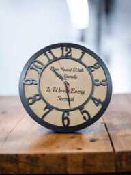 Personalised Clock Any Text in Center - thumbnail 1