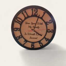 Personalised Clock Any Text in Center - thumbnail 2