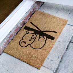 Personalized Koala Initial Door Mat - Custom Rug New Home Gift Cute Housewarming - thumbnail 2