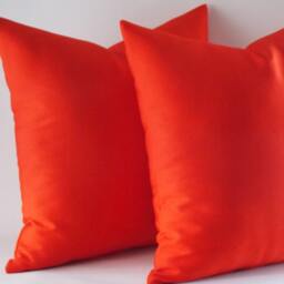 Red Cotton Pillow Covers Set Of 2 Decorative Throw Cushions - thumbnail 2