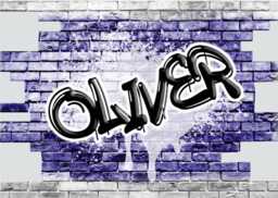 Large Bespoke Name Text Graffiti Wall Modern Brick Self Adhesive Sticker Decal Print Design Kids Room Nursery