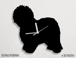 Old English Sheepdog - Wall Clock Silhouette