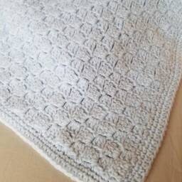 Baby Blanket Light Soft Blue White Corner To Receiving Play Mat Wheelchair Lap Robe Shower New Mom Newborn Gift - thumbnail 2