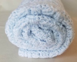 Baby Blanket Light Soft Blue White Corner To Receiving Play Mat Wheelchair Lap Robe Shower New Mom Newborn Gift