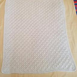 Baby Blanket Light Soft Blue White Corner To Receiving Play Mat Wheelchair Lap Robe Shower New Mom Newborn Gift - thumbnail 4