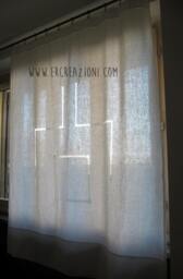 Tent in White Linen, Hand-Embroidered With Ajour - thumbnail 3
