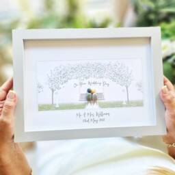 Personalised Wedding Day Swing Arch Pebble Picture - Gift Framed Art On Your - thumbnail 2