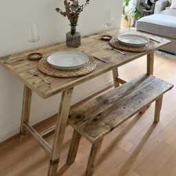 Reclaimed Wood Dining Table - Handmade Rustic Farmhouse Table- Pavilion - thumbnail 2