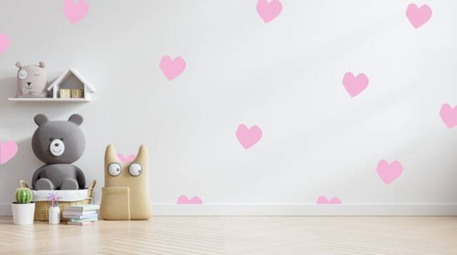 Heart Wall Decals Peel & Stick Stickers For Girls Bedroom - image 1