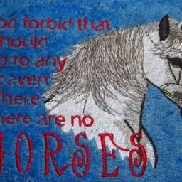Towel Embroidered With Horse Motif & Name - thumbnail 3