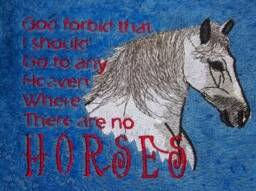 Towel Embroidered With Horse Motif & Name - thumbnail 1