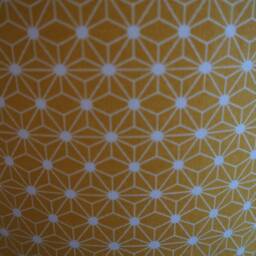 Mustard Star Lampshade Handmade Cotton Drum Shade - Table/Ceiling - thumbnail 4