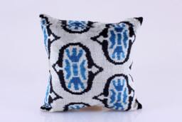 ??kat Velvet Pillow, Bohemian Pillow, Lumbar Pillowcase, Designed Cushions, Couch Cushions, Fashion Cushions, Decorative Pillow, Blue Beige Pillow