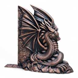 3D Printed Dragon Bookend Fantasy Bookshelf Decor, Acotar Inspired - thumbnail 3