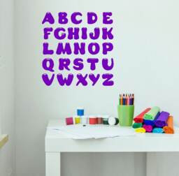 Wall Vinyl Decal Funny Alphabet Lettering Decor For Primary School - #2697Dn
