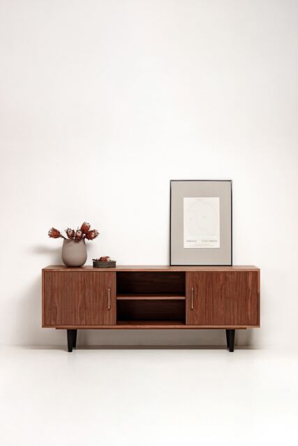 "Sideboard, Tv Cabinet, Stand, Walnut Veneer, ""Bell" - image 1