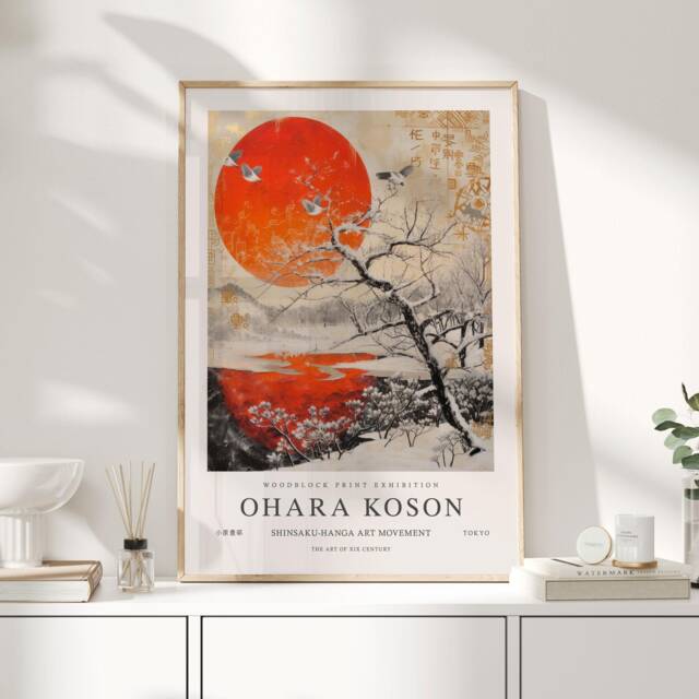 Ohara Koson, Koson Poster, Print, Japanese Wall Art, Japandi, Japandi Art - image 1