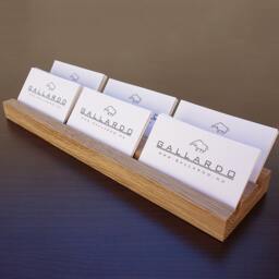 Multiple Wood Business Card Holder. Wooden Stand. Office Display - thumbnail 2