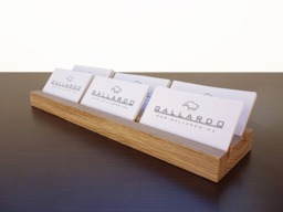 Multiple Wood Business Card Holder. Wooden Stand. Office Display