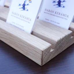 Multiple Wood Business Card Holder. Wooden Stand. Office Display - thumbnail 3