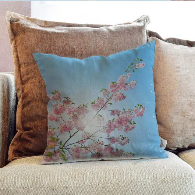 Flowers Blossom Tree Photography - Decorative Pillow Throw Cushion Fabric , Case Cover Or With Filling