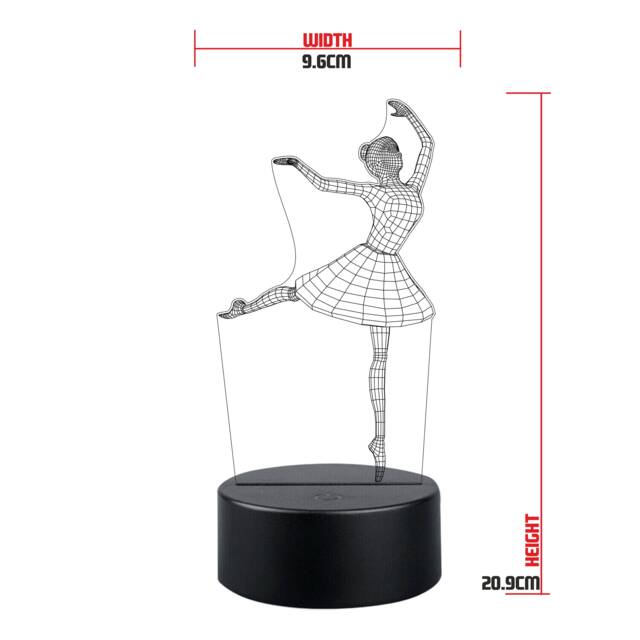 Personalised Ballerina Led Night Light Dancing Light Stand - image 1