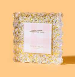 Wedding Picture Frame Pearl Confetti Acrylic - Magnetic Corners - thumbnail 1