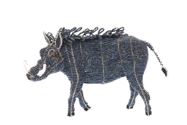 Warthog From The Wild At Art Limited Edition Collection. Handcrafted Bead-And-Wire African Animal Figurine - image 1
