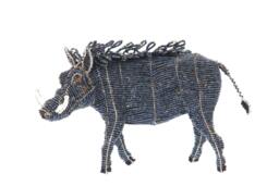 Warthog From The Wild At Art Limited Edition Collection. Handcrafted Bead-And-Wire African Animal Figurine