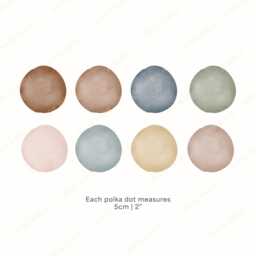 Muted Polka Dot Wall Decals - Fabric Peel & Stick Watercolour Sticker Set For Kids Rooms & Nursery - thumbnail 2