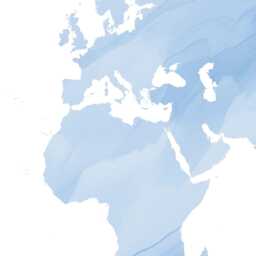 Blue Watercolor World Map Print - Wall Art Travel Gift Housewarming - thumbnail 3