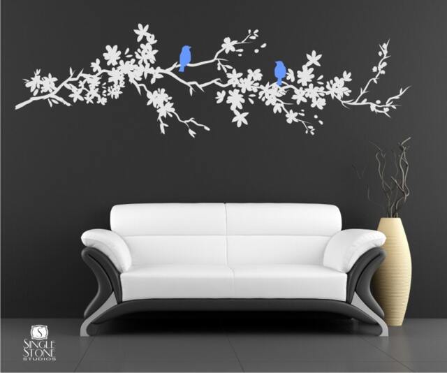 Tree Branch Wall Decal With Birds Nature Inspired Vinyl Home Decor - image 1