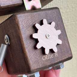 Wooden Robot Toy Quirky Desk Decor, College Student Gift - thumbnail 4