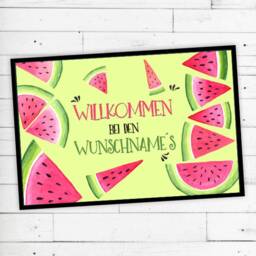 Dreckspatz?? Floor Mat Melon With Your Name Or Text Non-Slip - Washable High-Quality Outdoor Area Dirt Trap Door - thumbnail 2