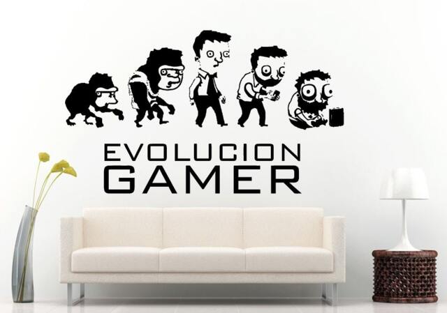 Evolution Gamer Video Games Wall Decal Vinyl Sticker Mural Room Decor L683 - image 1