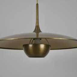 1950's Mid Century Modern Raw Brass Light Fixture in Solid Chandelier Handmade & Antique Kingdomslightltd - thumbnail 2