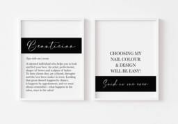 Salon Prints, Beautician Definition, Nail Design Art, Set Of 2 - thumbnail 1
