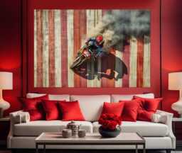 Dirt Bike Wall Art, Canvas Print, Large Motocross Gift, Biker Photo