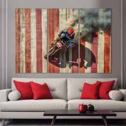 Dirt Bike Wall Art, Canvas Print, Large Motocross Gift, Biker Photo - thumbnail 2