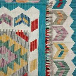 Classic Rug, Handmade Artisan Afghan Turkish Scandinavian Navajo Bohemian Wool Flatweave Multicolour Kilim Rug 148x101 cm - thumbnail 3