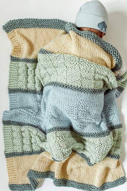 Sleepytime Sailboats Knit Baby Blanket Pattern Nautical Theme - PDF Pattern - image 1