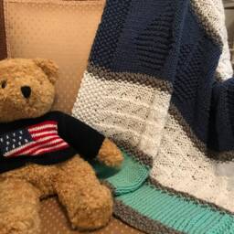 Sleepytime Sailboats Knit Baby Blanket Pattern Nautical Theme - PDF Pattern - thumbnail 4