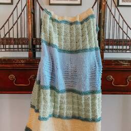 Sleepytime Sailboats Knit Baby Blanket Pattern Nautical Theme - PDF Pattern - thumbnail 2