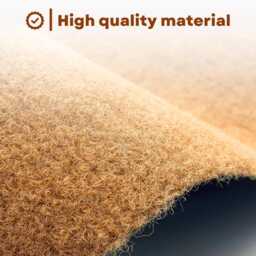 Non-Shed Brown Synthetic Coir Kitchen Runner Non-Slip Hallway Mat - thumbnail 2