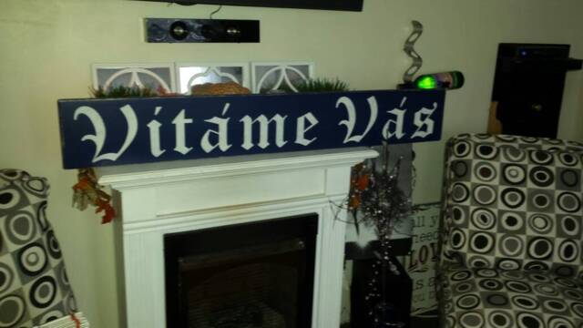 Vitame Vas Wood Sign Extra Large Welcome Horizontal Wall Hanging Distressed Rustic Decoration Czech We You Gift Farmhouse - image 1