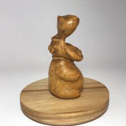 Hand Carved Wooden Hippo - thumbnail 4