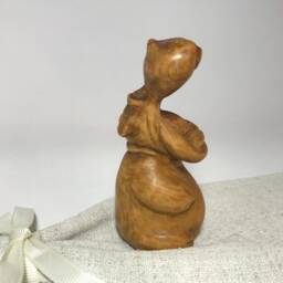 Hand Carved Wooden Hippo - thumbnail 2