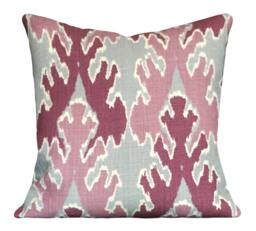 Kelly Wearstler Bengal Bazaar in Magenta Pink Pillow Cover Lee Jofa Linen With Ivory Backing - Only Two Left - thumbnail 1